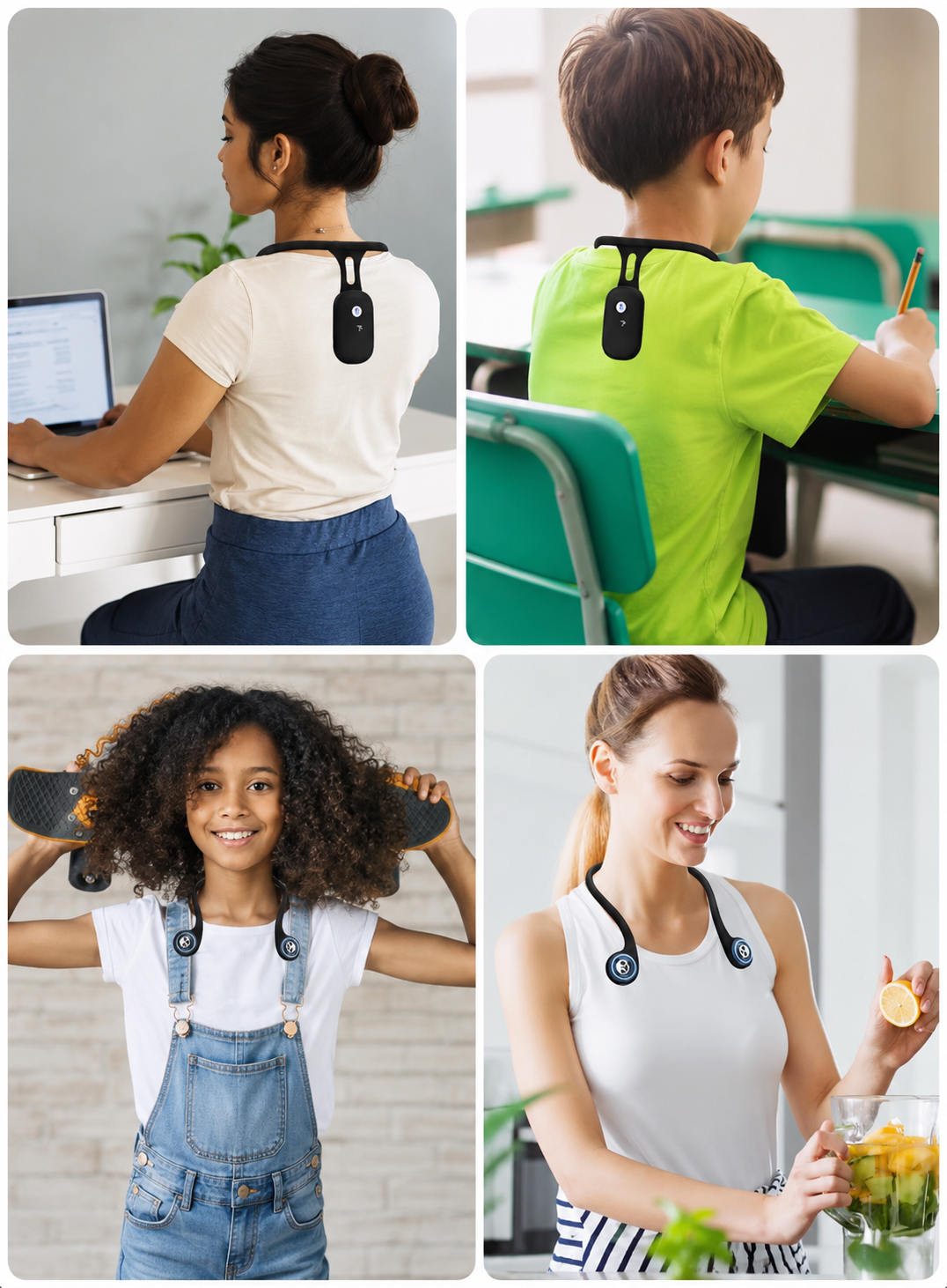 Improve your posture, reduce back, neck, and shoulder pain, and stand taller with confidence. Designed for all-day comfort, this smart posture corrector gently trains your body into proper alignment while supporting your daily activities.